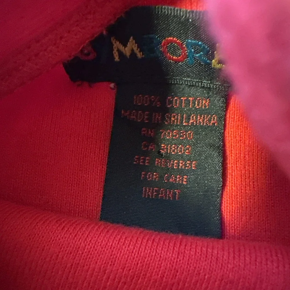 OLD Vintage Gymboree Line plain red infant bodysuit turtleneck classic baby girl